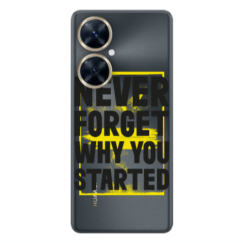 Huawei Nova 11i Never Forget Transparent Silicone TPU Θήκη