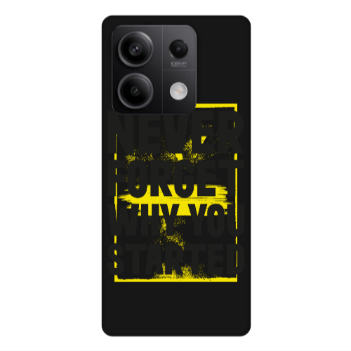 Xiaomi Redmi Note 13Pro 5G Never Forget Black Colored Silicone TPU Θήκη