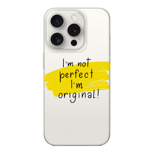 Apple Iphone 16 Pro Max I m not perfect Transparent Silicone TPU Θήκη