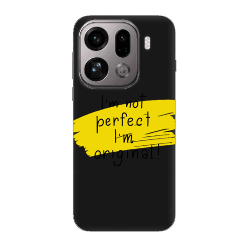 Oppo Find X9 Pro I m not perfect Black Colored Silicone TPU Θήκη