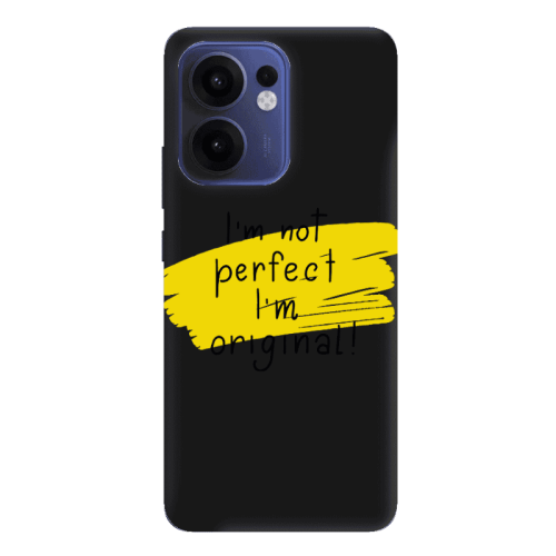 Oppo Reno 13 F I m not perfect Black Colored Silicone TPU Θήκη