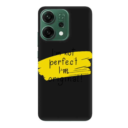 Oppo RENO 14 I m not perfect Black Colored Silicone TPU Θήκη