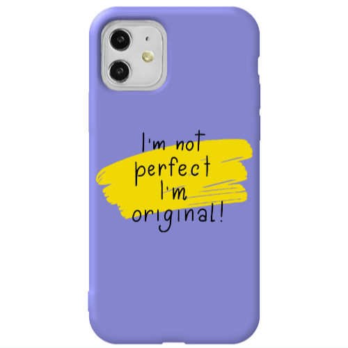 Apple iPhone 11  I m not perfect Purple Colored Silicone TPU Θήκη