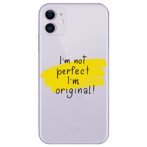 Apple iPhone 11  I m not perfect Transparent Silicone TPU Θήκη