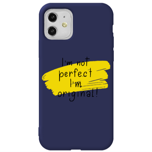Apple iPhone 11  I m not perfect Dark blue Colored Silicone TPU Θήκη