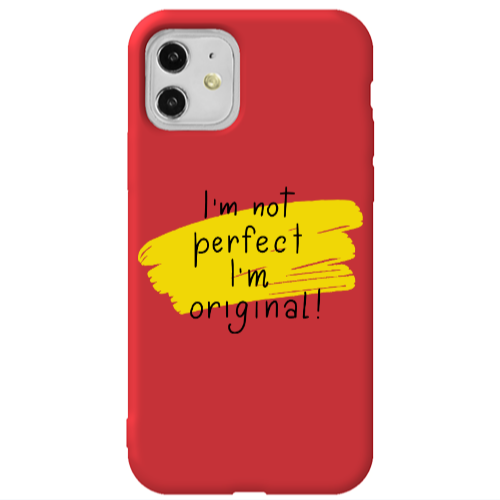 Apple iPhone 11  I m not perfect Red Colored Silicone TPU Θήκη