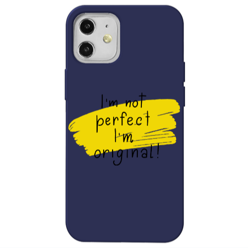 Apple iPhone 12 I m not perfect Dark blue Colored Silicone TPU Θήκη