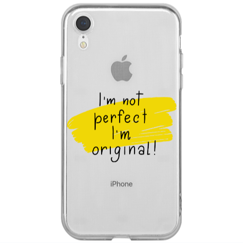 Apple iPhone Xr I m not perfect Transparent Silicone TPU Θήκη