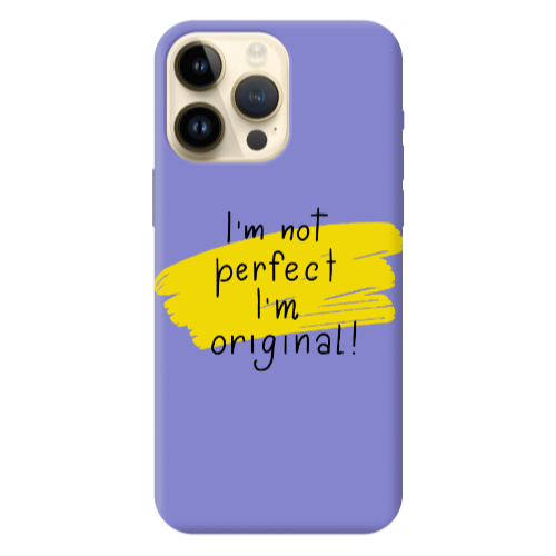 Apple iPhone 13 Pro Max I m not perfect Purple Colored Silicone TPU Θήκη