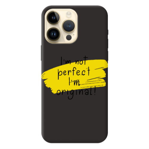 Apple iPhone 13 Pro Max I m not perfect Black Colored Silicone TPU Θήκη