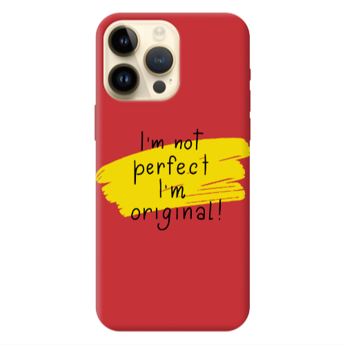 Apple iPhone 13 Pro Max I m not perfect Red Colored Silicone TPU Θήκη