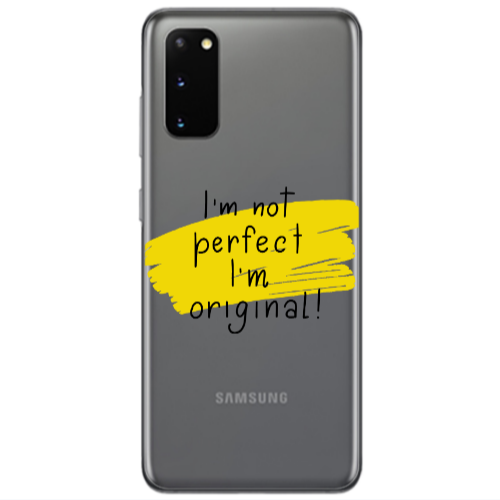 Samsung S20 I m not perfect Transparent Silicone TPU Θήκη