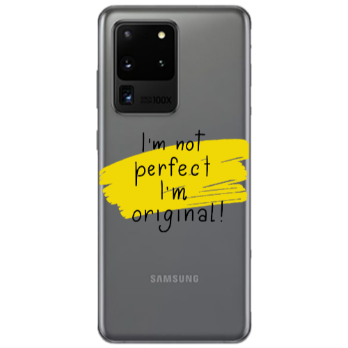 Samsung S20 Ultra I m not perfect Transparent Silicone TPU Θήκη
