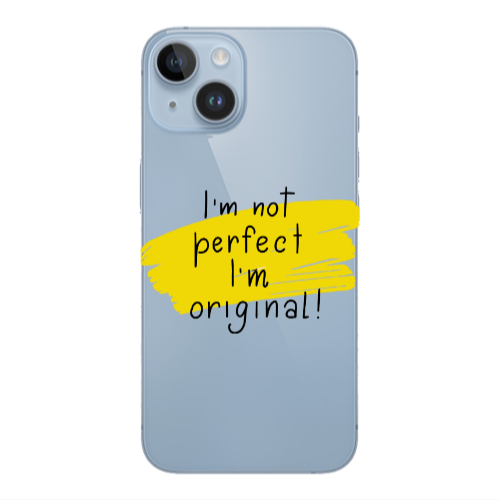 Apple iPhone 14  I m not perfect Transparent Silicone TPU Θήκη