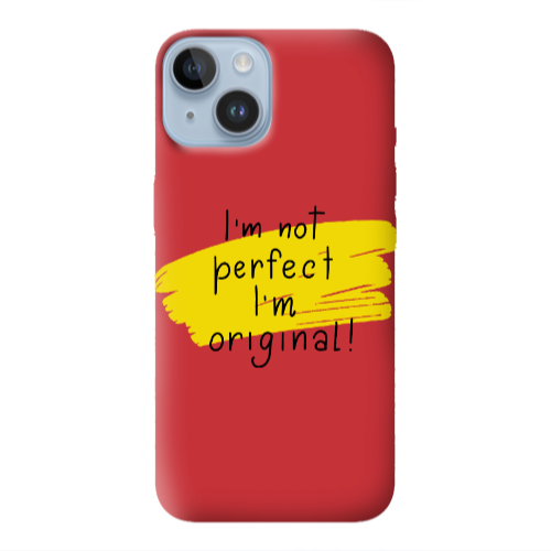 Apple iPhone 14 Plus I m not perfect Red Colored Silicone TPU Θήκη