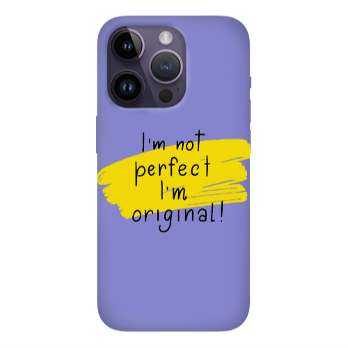 Apple iPhone 14 Pro  I m not perfect Purple Colored Silicone TPU Θήκη