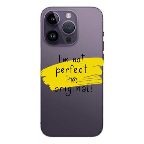 Apple iPhone 14 Pro  I m not perfect Transparent Silicone TPU Θήκη