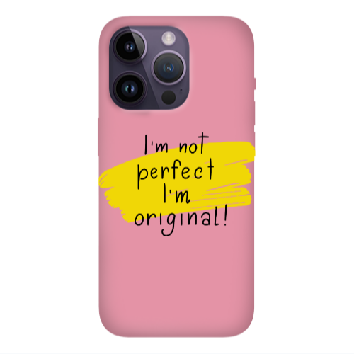 Apple iPhone 14 Pro  I m not perfect Pink Colored Silicone TPU Θήκη