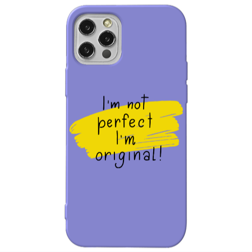 Apple iPhone 13 Pro I m not perfect Purple Colored Silicone TPU Θήκη