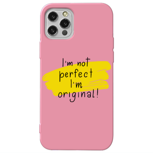 Apple iPhone 13 Pro I m not perfect Pink Colored Silicone TPU Θήκη