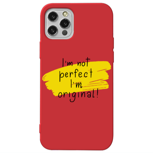 Apple iPhone 13 Pro I m not perfect Red Colored Silicone TPU Θήκη