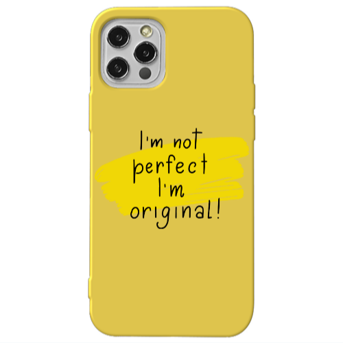 Apple iPhone 13 Pro I m not perfect Yellow Colored Silicone TPU Θήκη