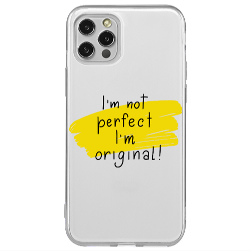 Apple iPhone 12 Pro I m not perfect Transparent Silicone TPU Θήκη