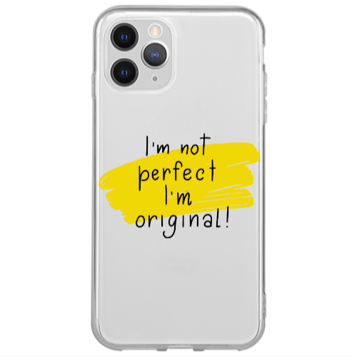 Apple iPhone 12 Pro Max I m not perfect Transparent Silicone TPU Θήκη