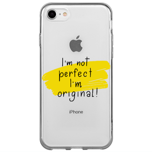 Apple iPhone 7 I m not perfect Transparent Silicone TPU Θήκη