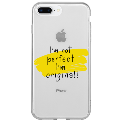 Apple iPhone 7 Plus I m not perfect Transparent Silicone TPU Θήκη