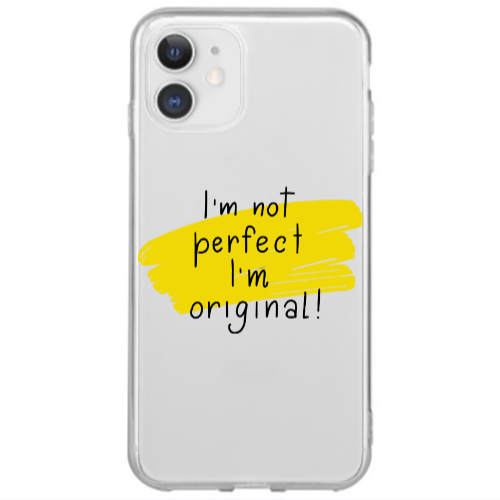 Apple iPhone 12 Mini I m not perfect Transparent Silicone TPU Θήκη