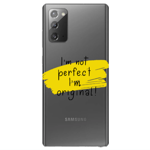 Samsung Note 20 I m not perfect Transparent Silicone TPU Θήκη