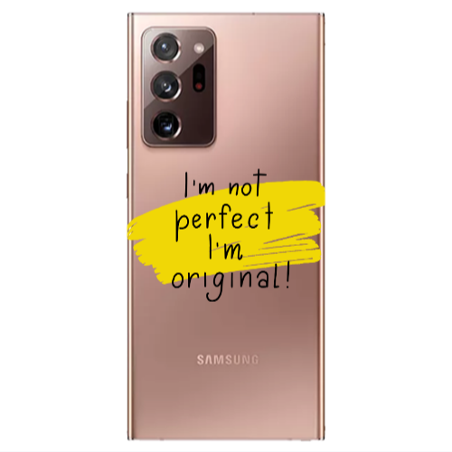 Samsung Note 20 Ultra I m not perfect Transparent Silicone TPU Θήκη