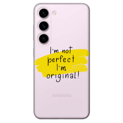 Samsung S23 Plus I m not perfect Transparent Silicone TPU Θήκη