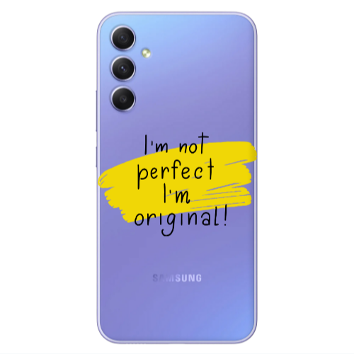 Samsung A34 I m not perfect Transparent Silicone TPU Θήκη