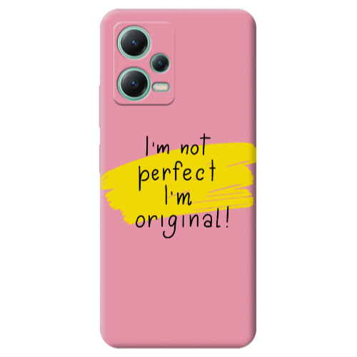 Xiaomi Redmi Note 12 Pro 5G I m not perfect Pink Colored Silicone TPU Θήκη