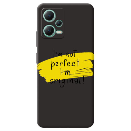 Xiaomi Redmi Note 12 Pro 5G I m not perfect Black Colored Silicone TPU Θήκη