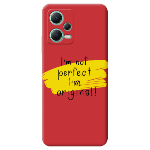 Xiaomi Redmi Note 12 Pro 5G I m not perfect Red Colored Silicone TPU Θήκη