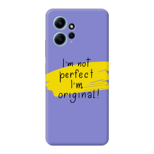 Xiaomi Redmi Note 12 4G I m not perfect Purple Colored Silicone TPU Θήκη