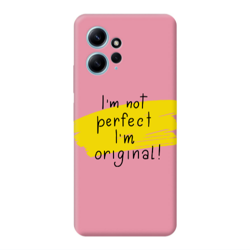 Xiaomi Redmi Note 12 4G I m not perfect Pink Colored Silicone TPU Θήκη
