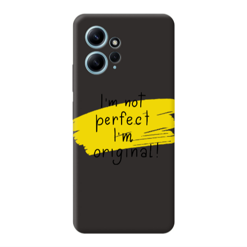 Xiaomi Redmi Note 12 4G I m not perfect Black Colored Silicone TPU Θήκη