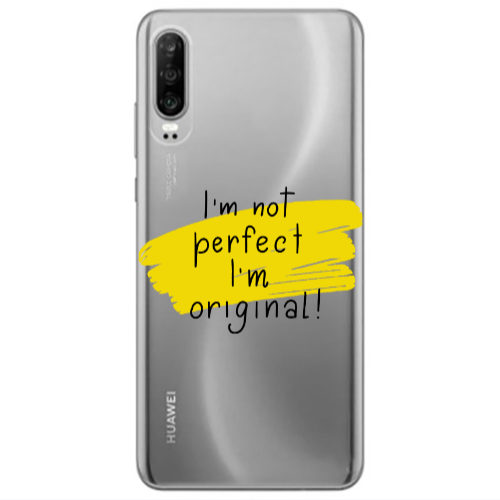 Huawei P30 I m not perfect Transparent Silicone TPU Θήκη