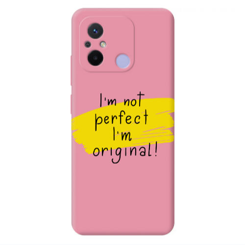 Xiaomi Redmi 12C I m not perfect Pink Colored Silicone TPU Θήκη