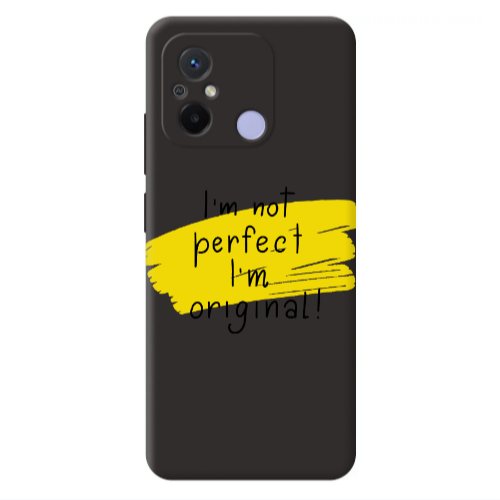 Xiaomi Redmi 12C I m not perfect Black Colored Silicone TPU Θήκη