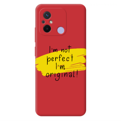 Xiaomi Redmi 12C I m not perfect Red Colored Silicone TPU Θήκη