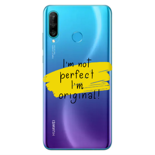 Huawei P30 Lite I m not perfect Transparent Silicone TPU Θήκη