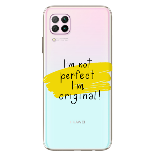 Huawei P40 Lite I m not perfect Transparent Silicone TPU Θήκη