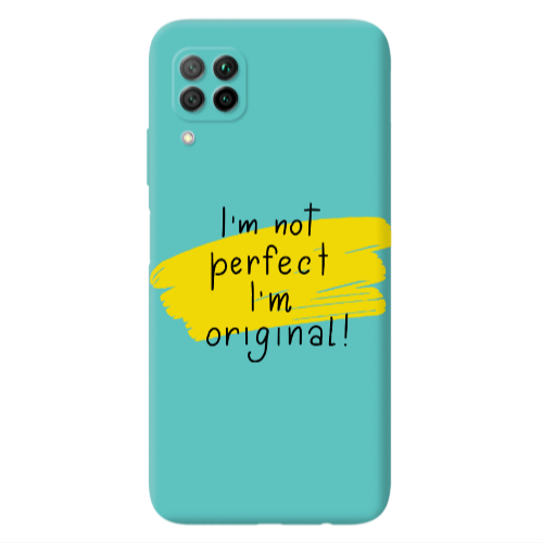 Huawei P40 Lite I m not perfect Turquoise Colored Silicone TPU Θήκη