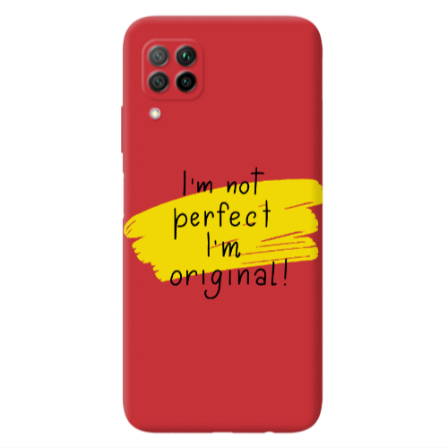 Huawei P40 Lite I m not perfect Red Colored Silicone TPU Θήκη