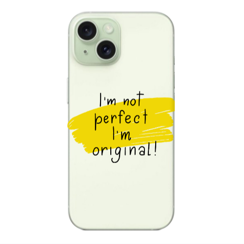 Apple iPhone 15 Plus I m not perfect Transparent Silicone TPU Θήκη